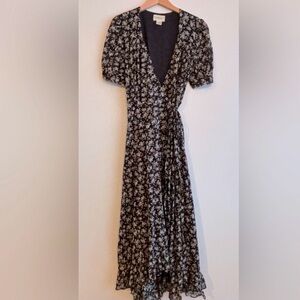 Denim & Supply Ralph Lauren Black Floral Midi Dress